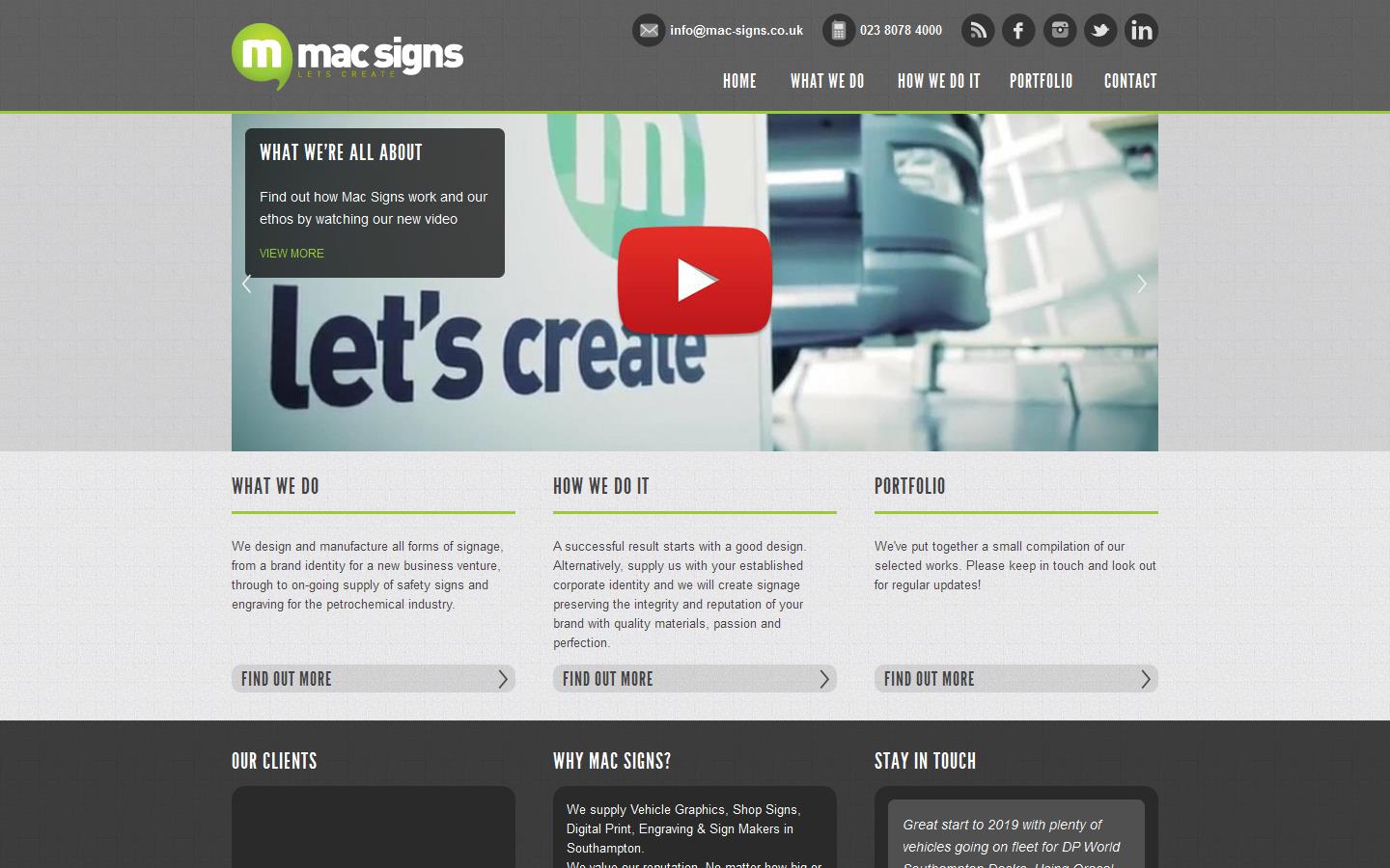 M A C Signs UK Ltd Website