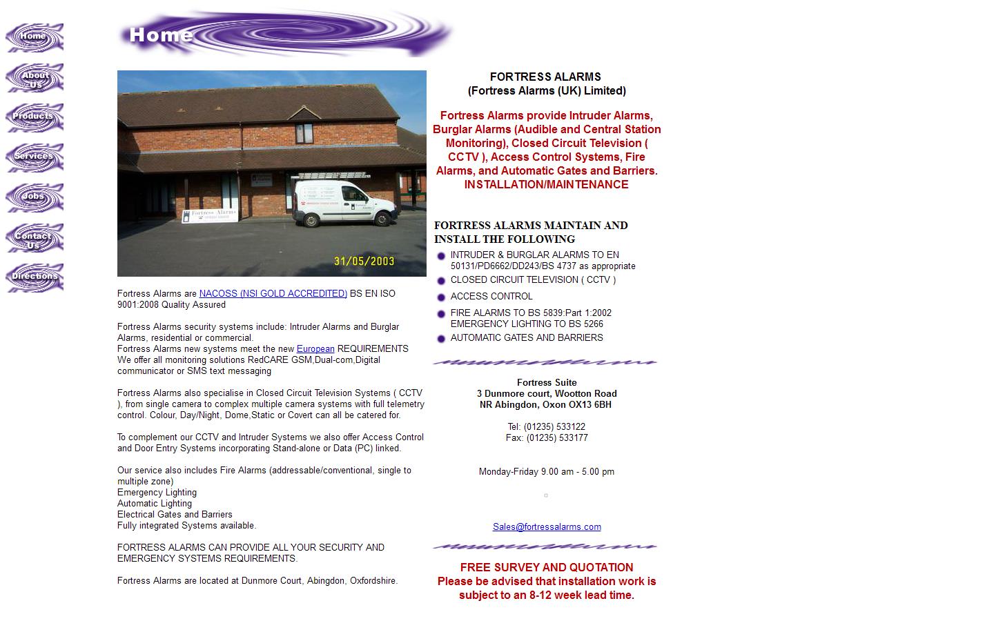 Fortress Alarms UK Ltd Website