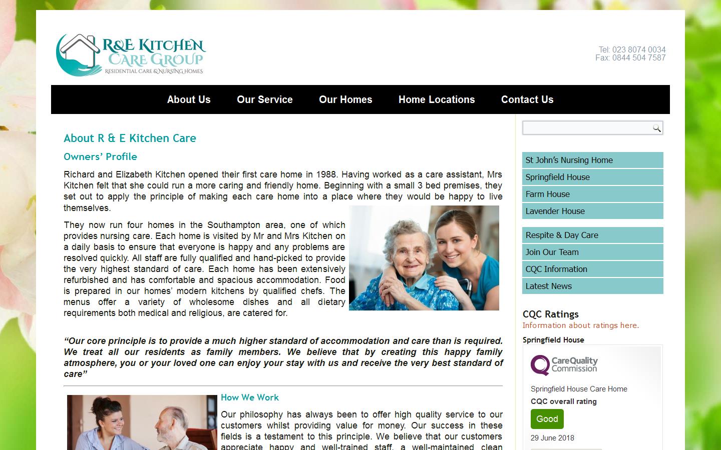 Springfield House Care Home Website
