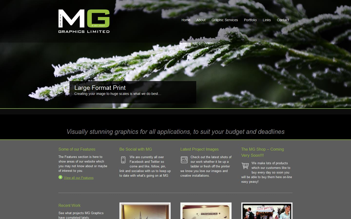 M G Graphics Ltd Website