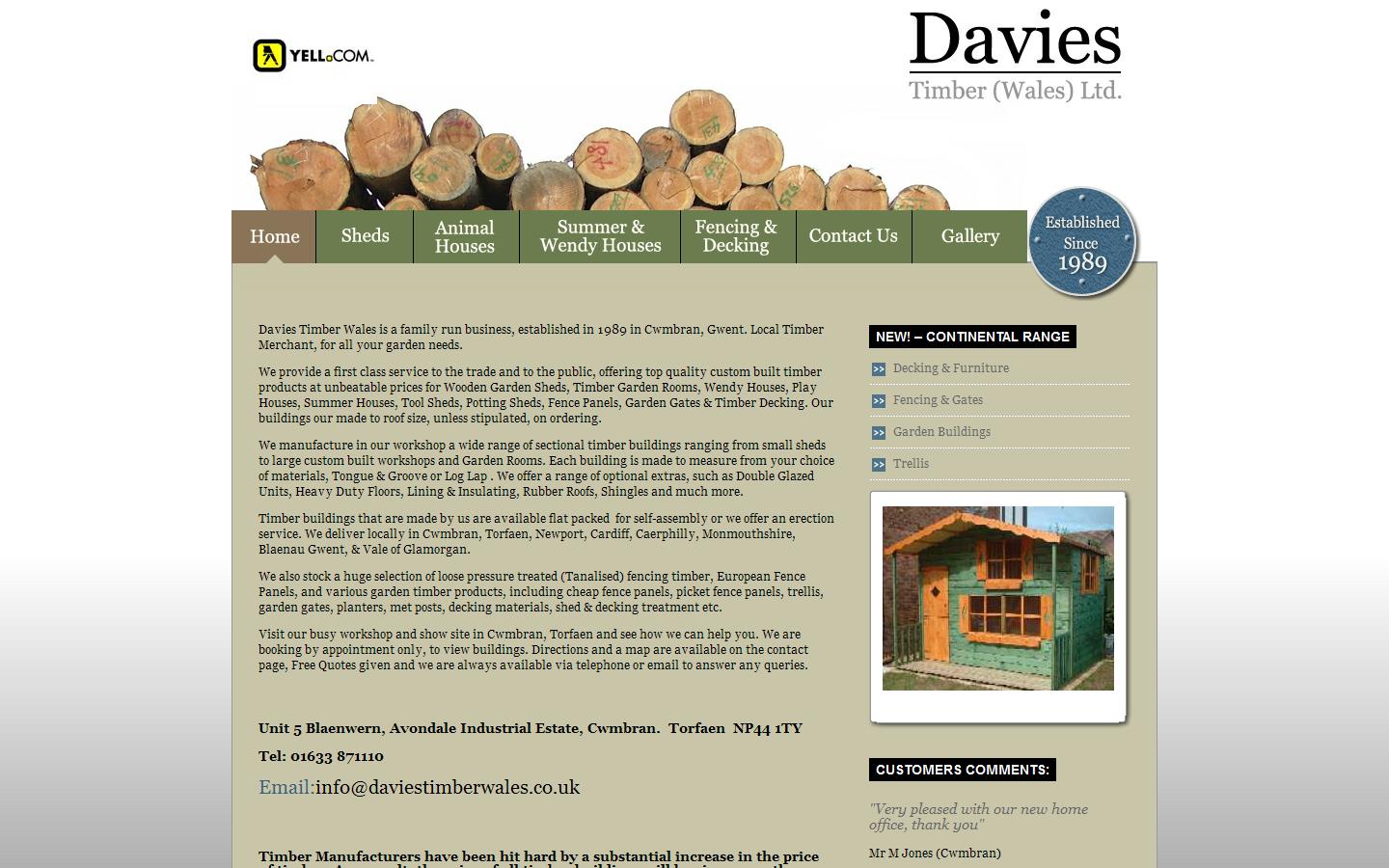 Davies Timber Wales Ltd Website