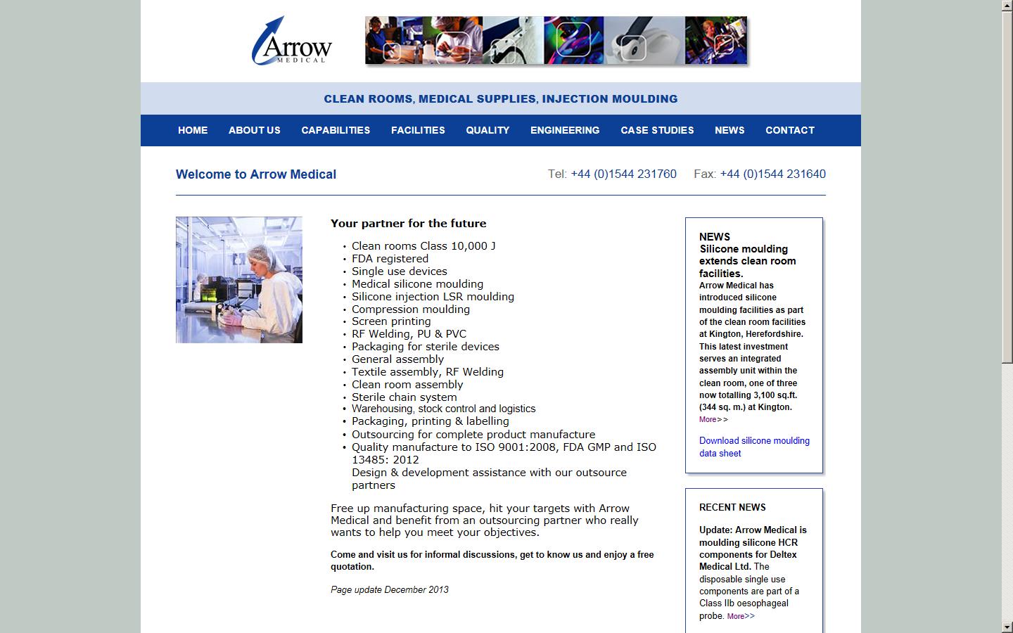 Arrow Medical Ltd Website