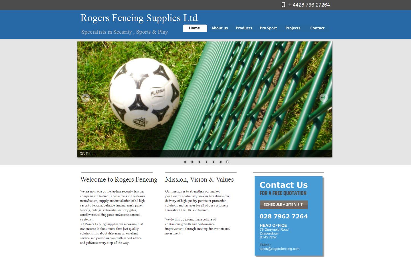 Rogers Fencing Supplies Ltd Website
