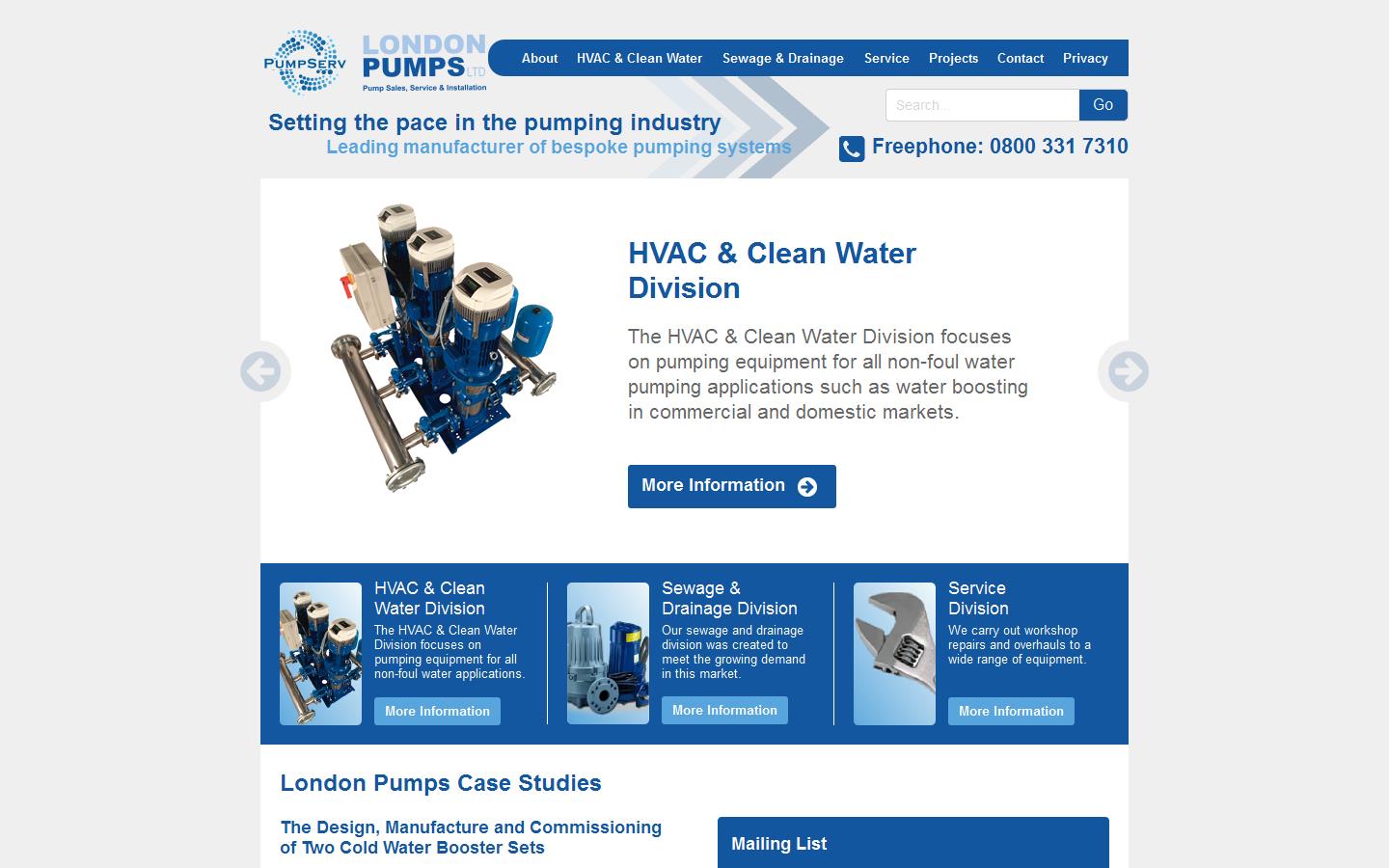 London Pumps Ltd Website