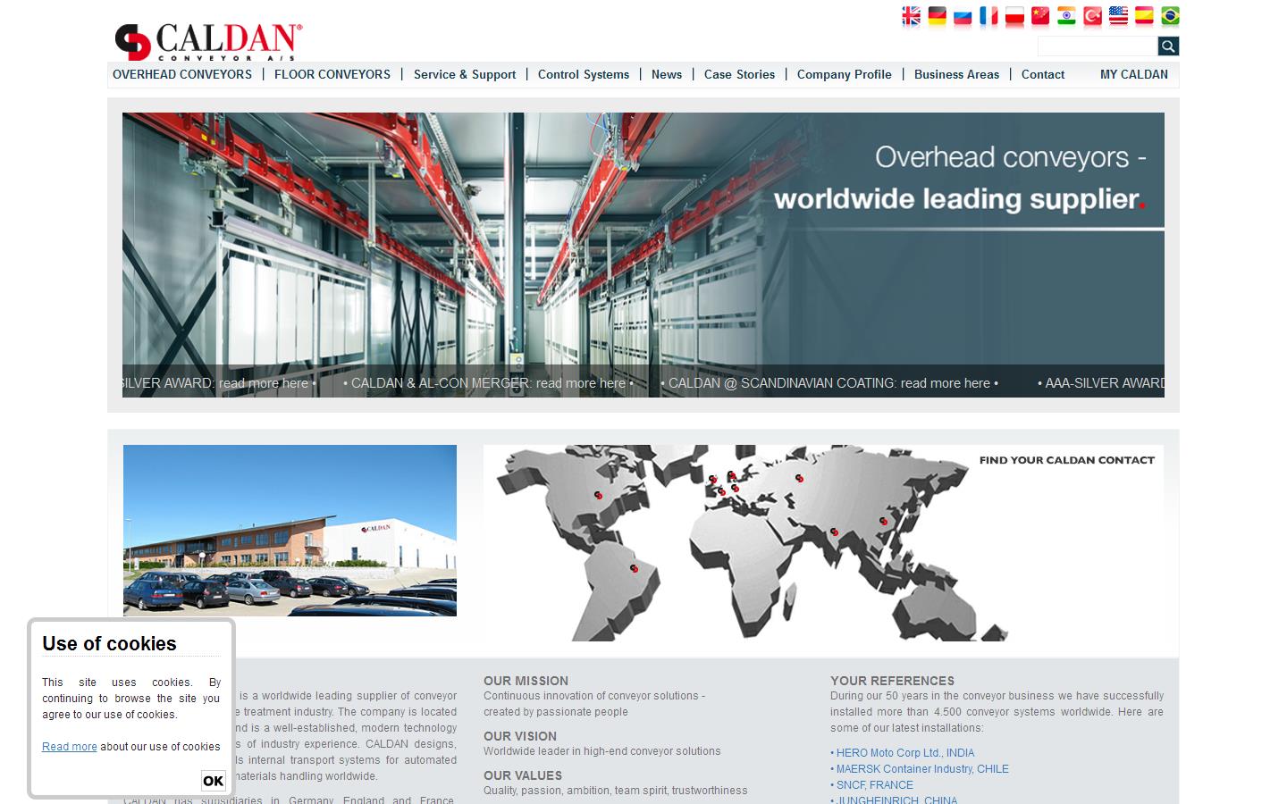 Caldan Conveyor Ltd Website