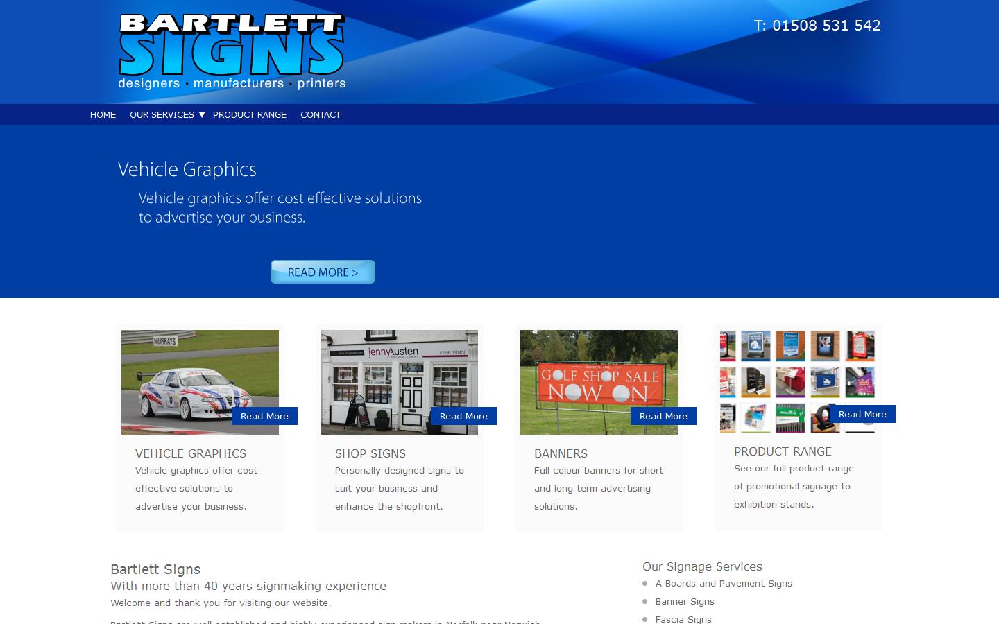 Bartlett Signs & Displays Website