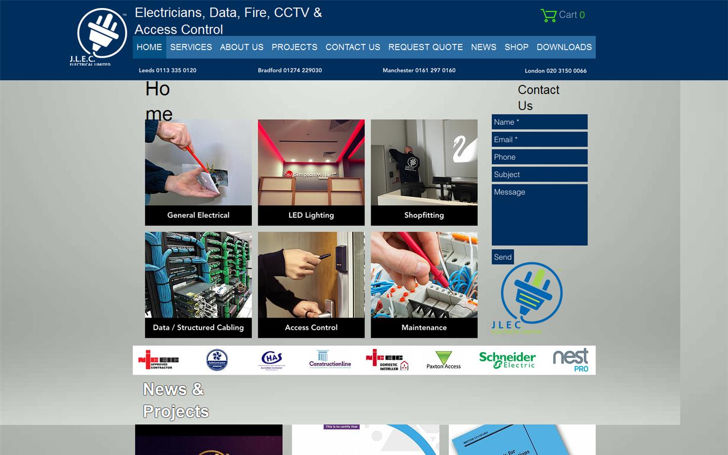 J L E C Electrical Ltd Website