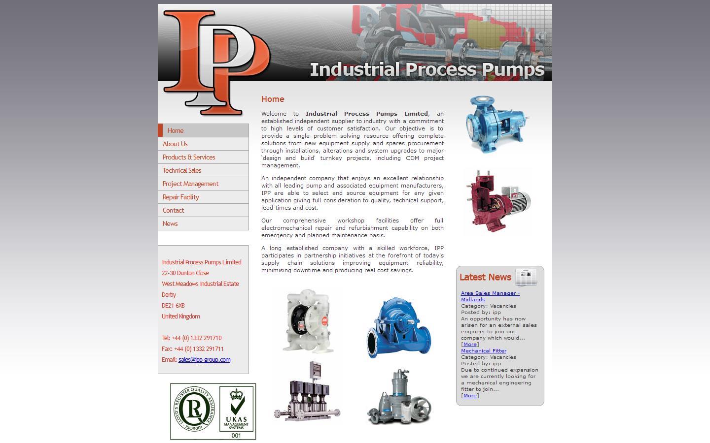 Industrial Process Pumps Ltd Website