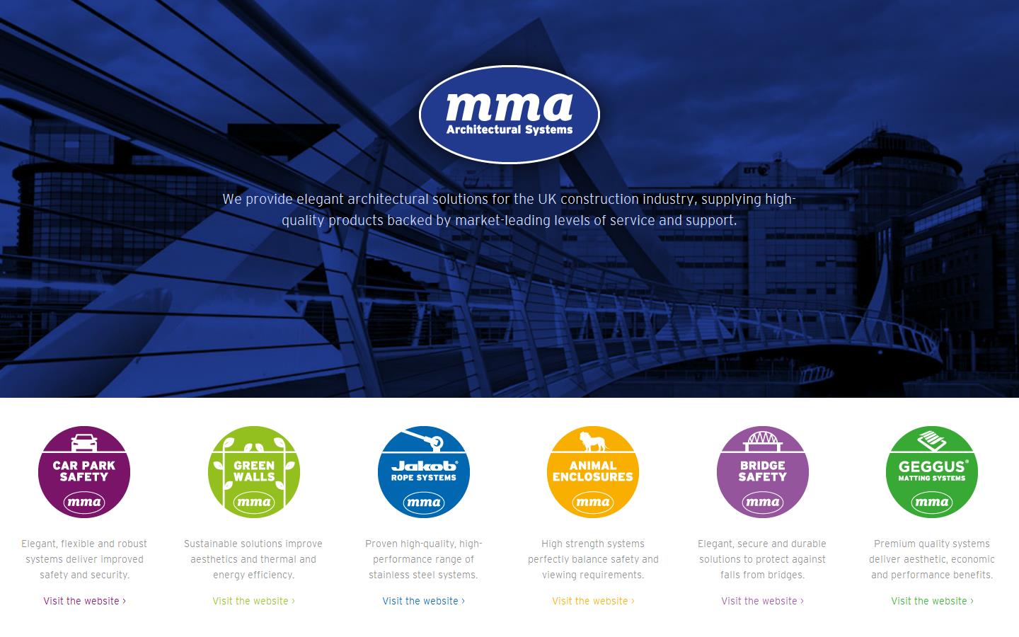 M M A Architectural Systems Ltd Website