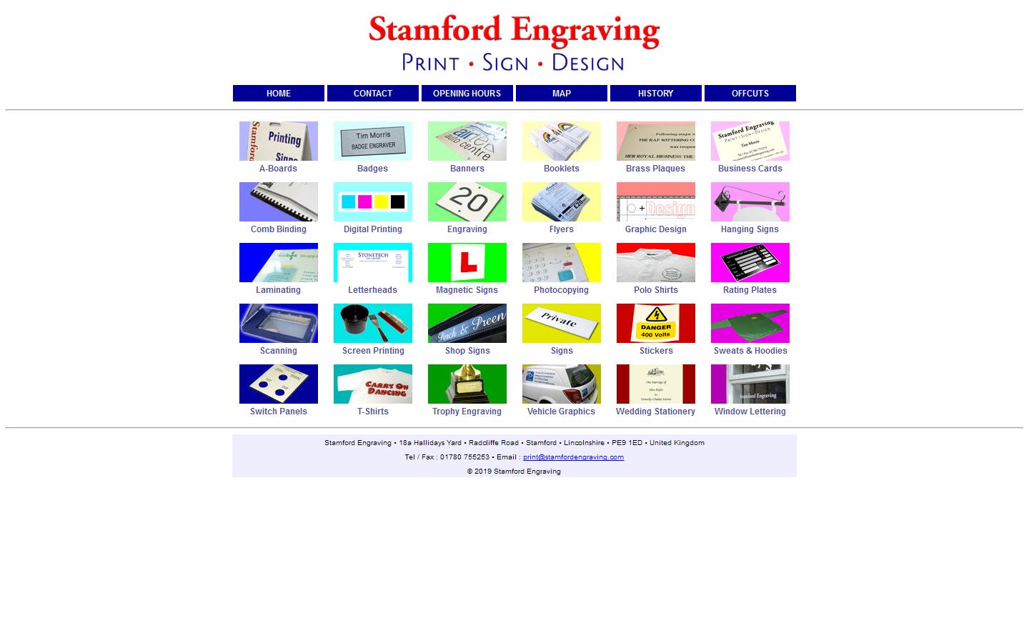 Stamford Engraving Website