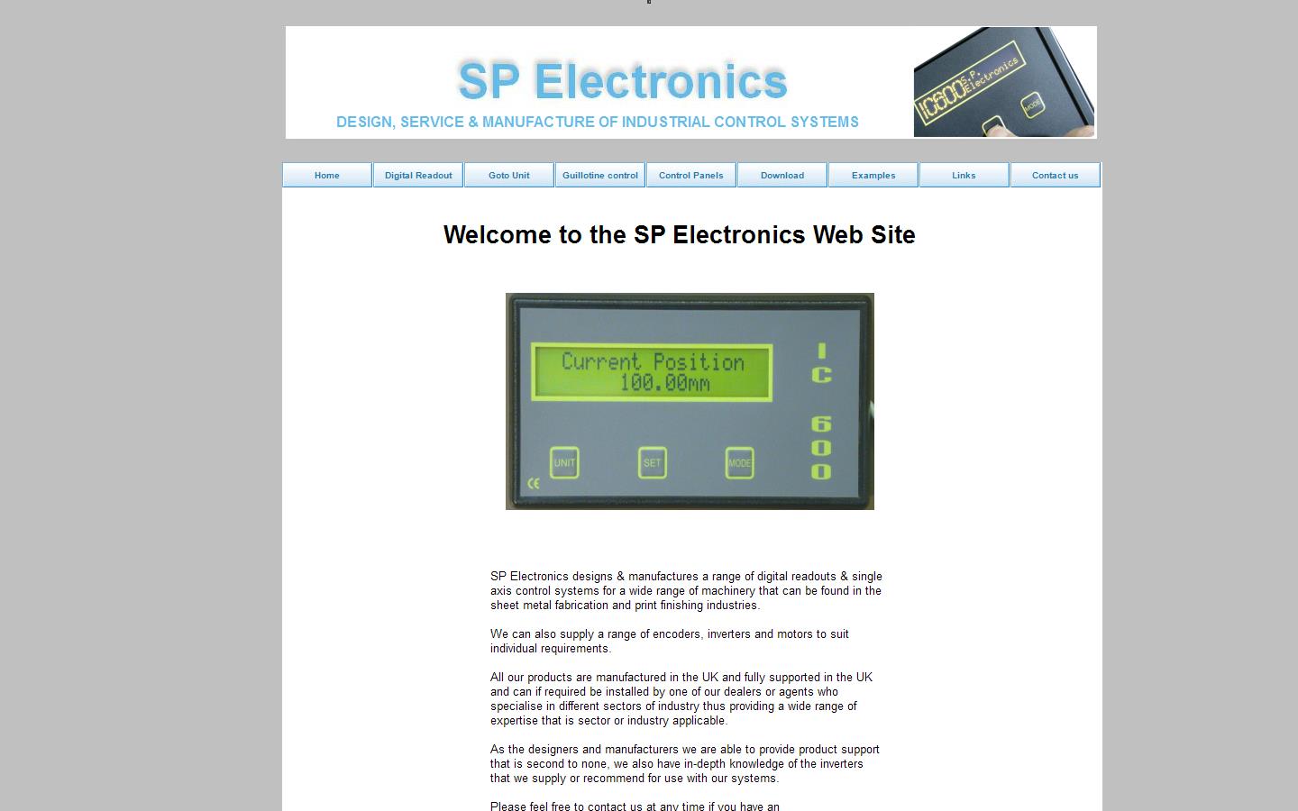 S P Electronics Website