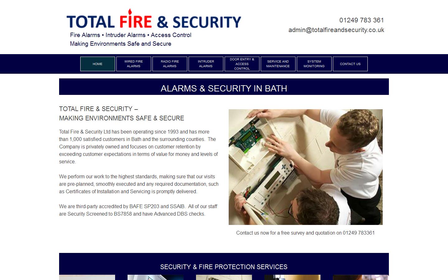 Total Fire & Security Ltd Website