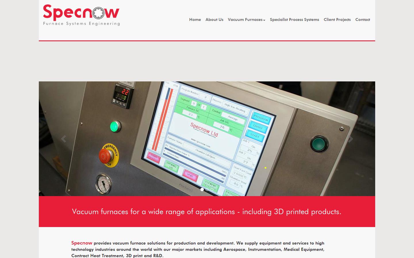 Specnow Ltd Website