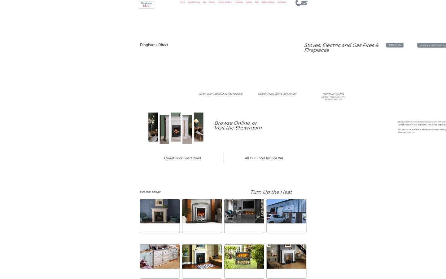 Dinghams Direct Ltd Website