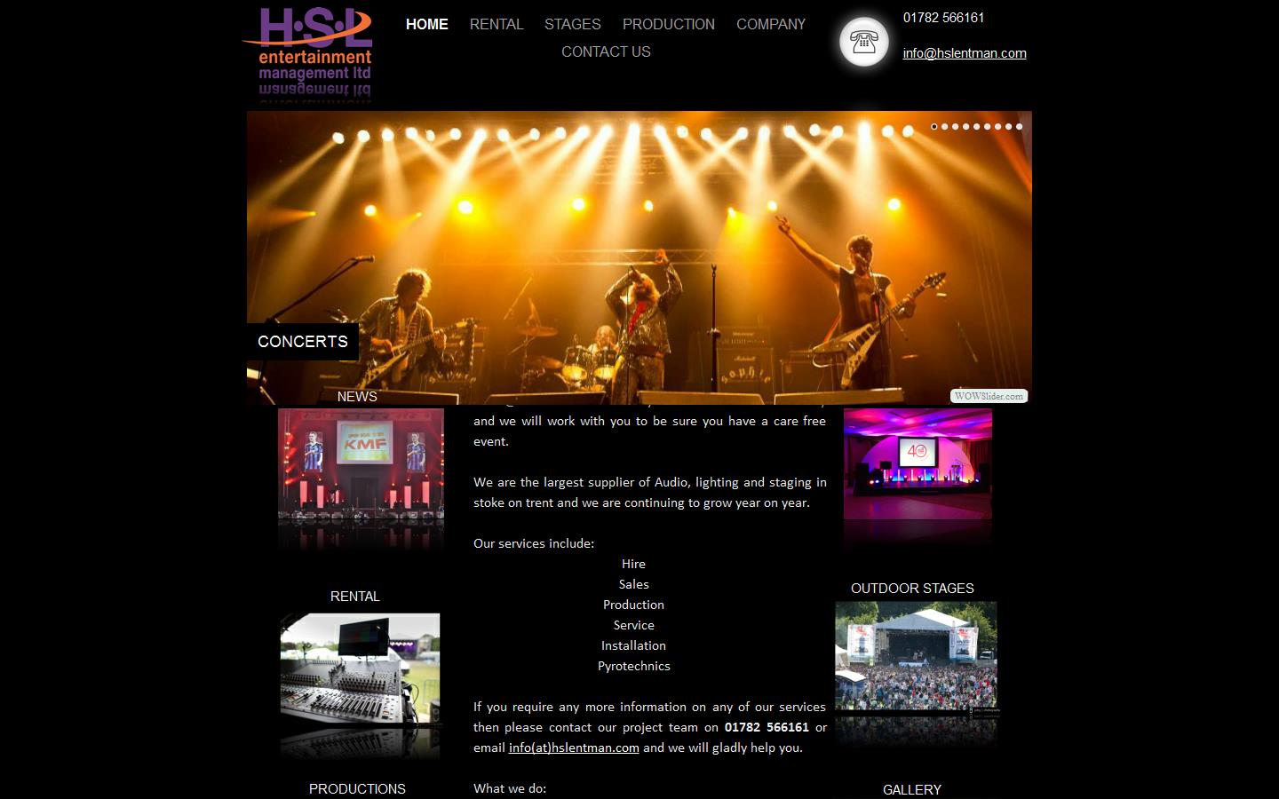 H S L Entertainment Management Ltd Website