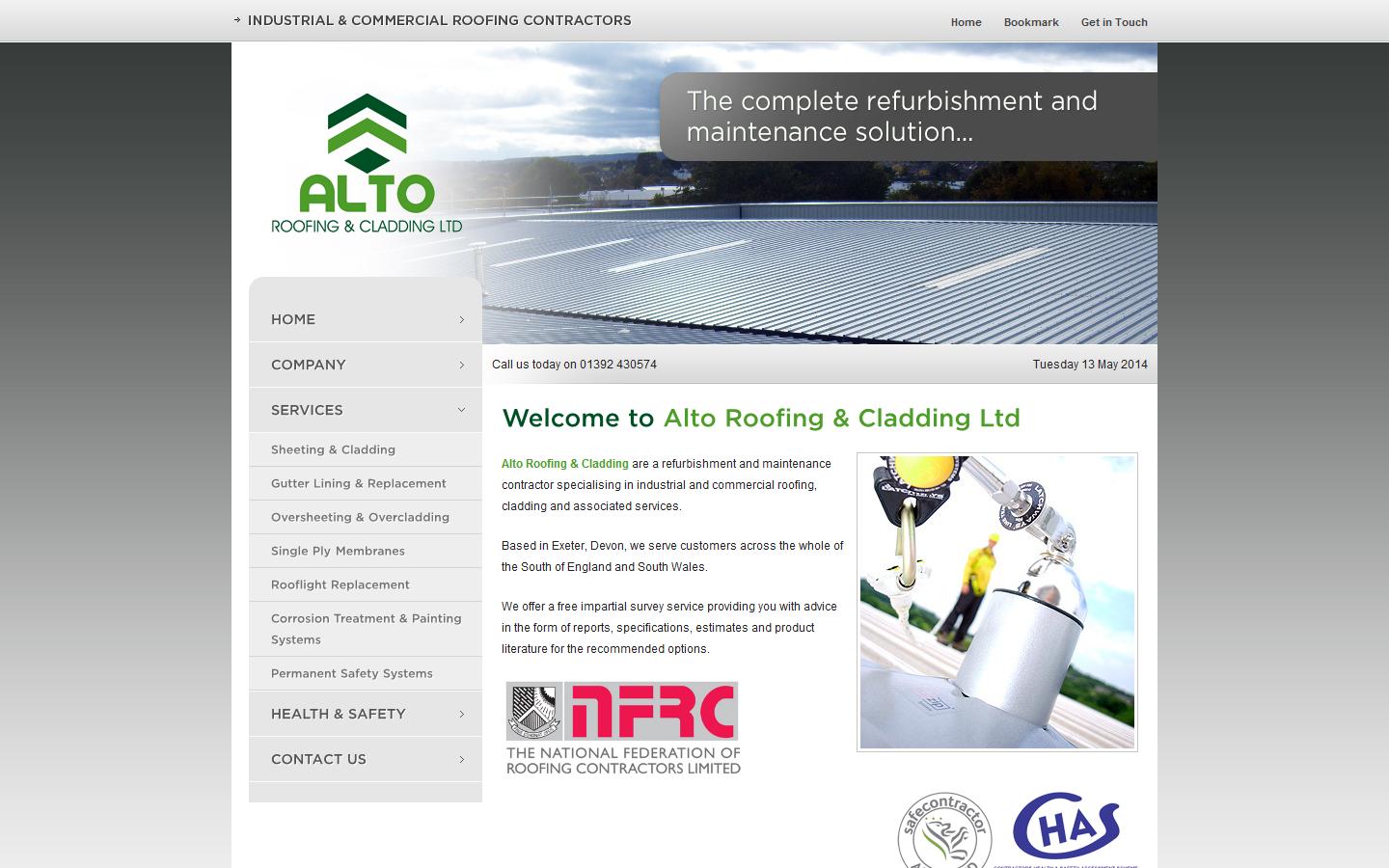 Alto Roofing & Cladding Ltd Website