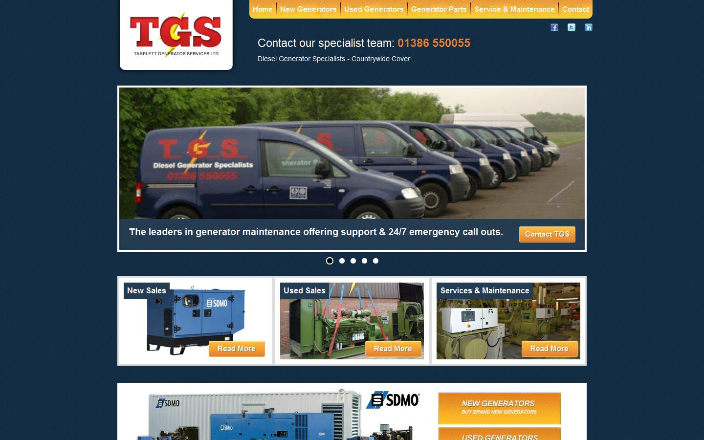 Tarplett Generator Services Ltd Website