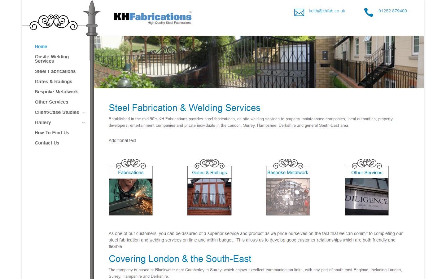 K H Fabrications Ltd Website