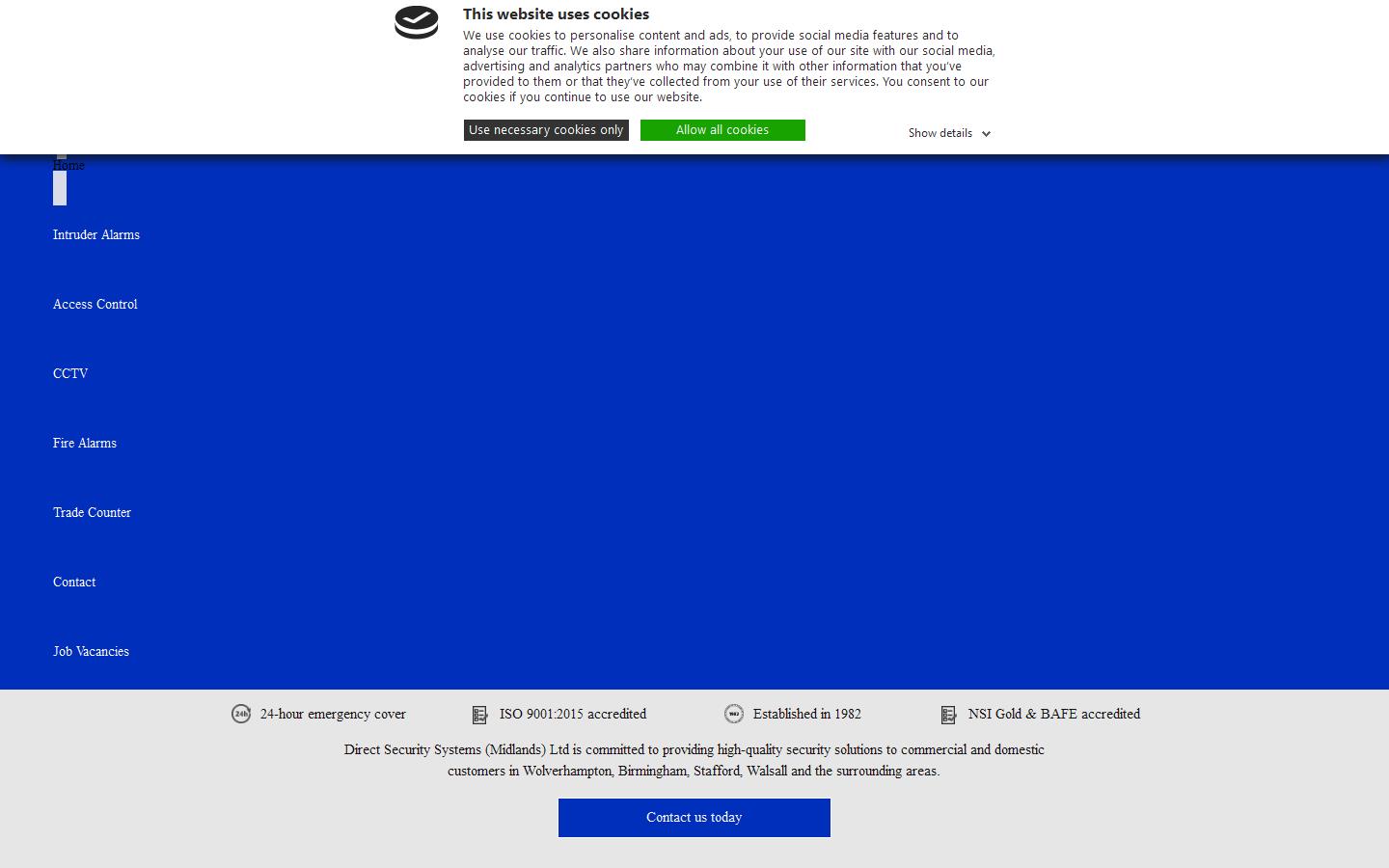 Direct Security Systems Midlands Ltd Website