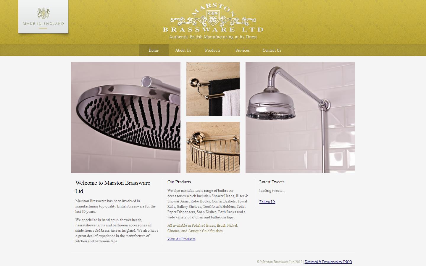 Marston Brassware Ltd Website