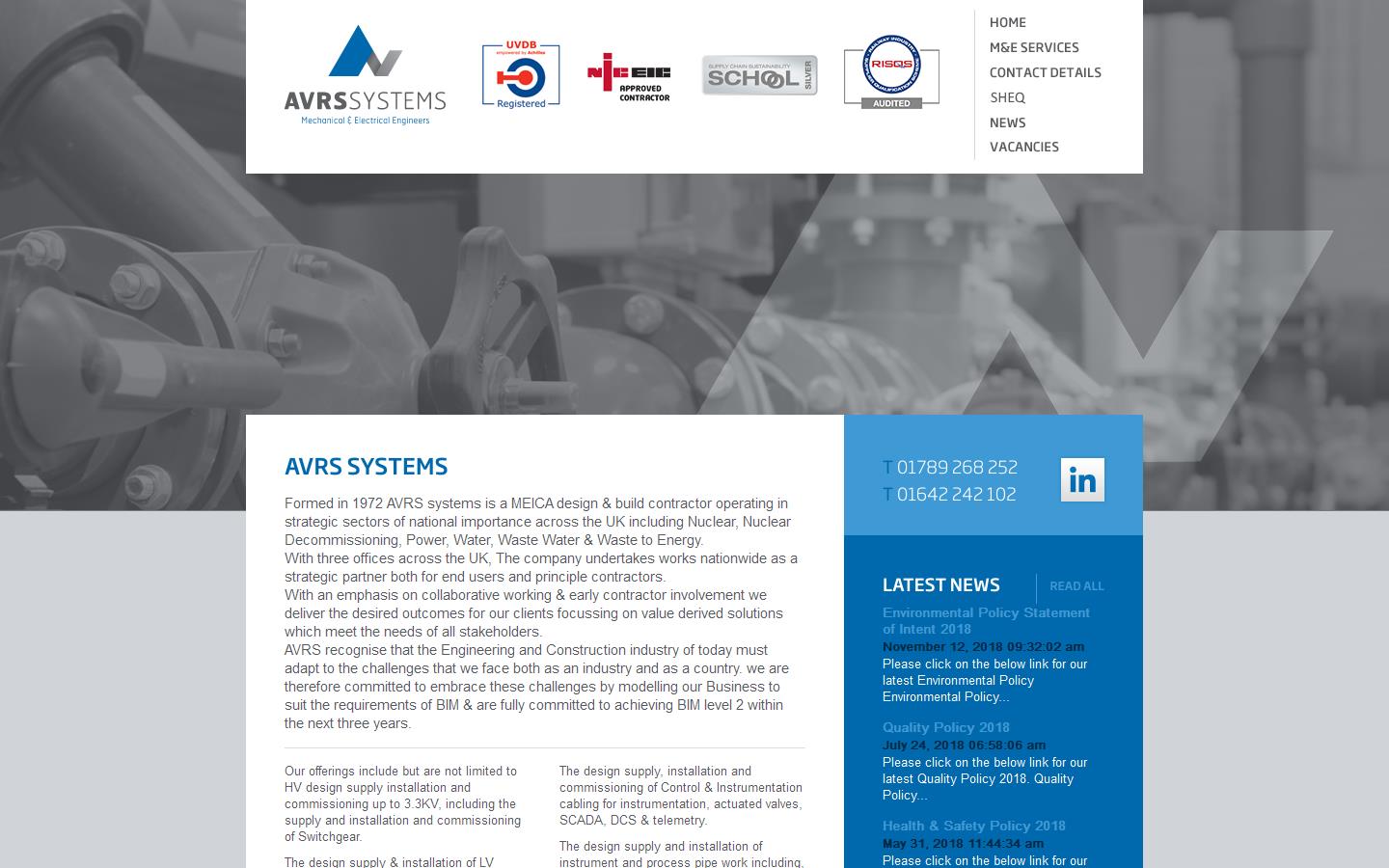 A V R S Systems Ltd Website