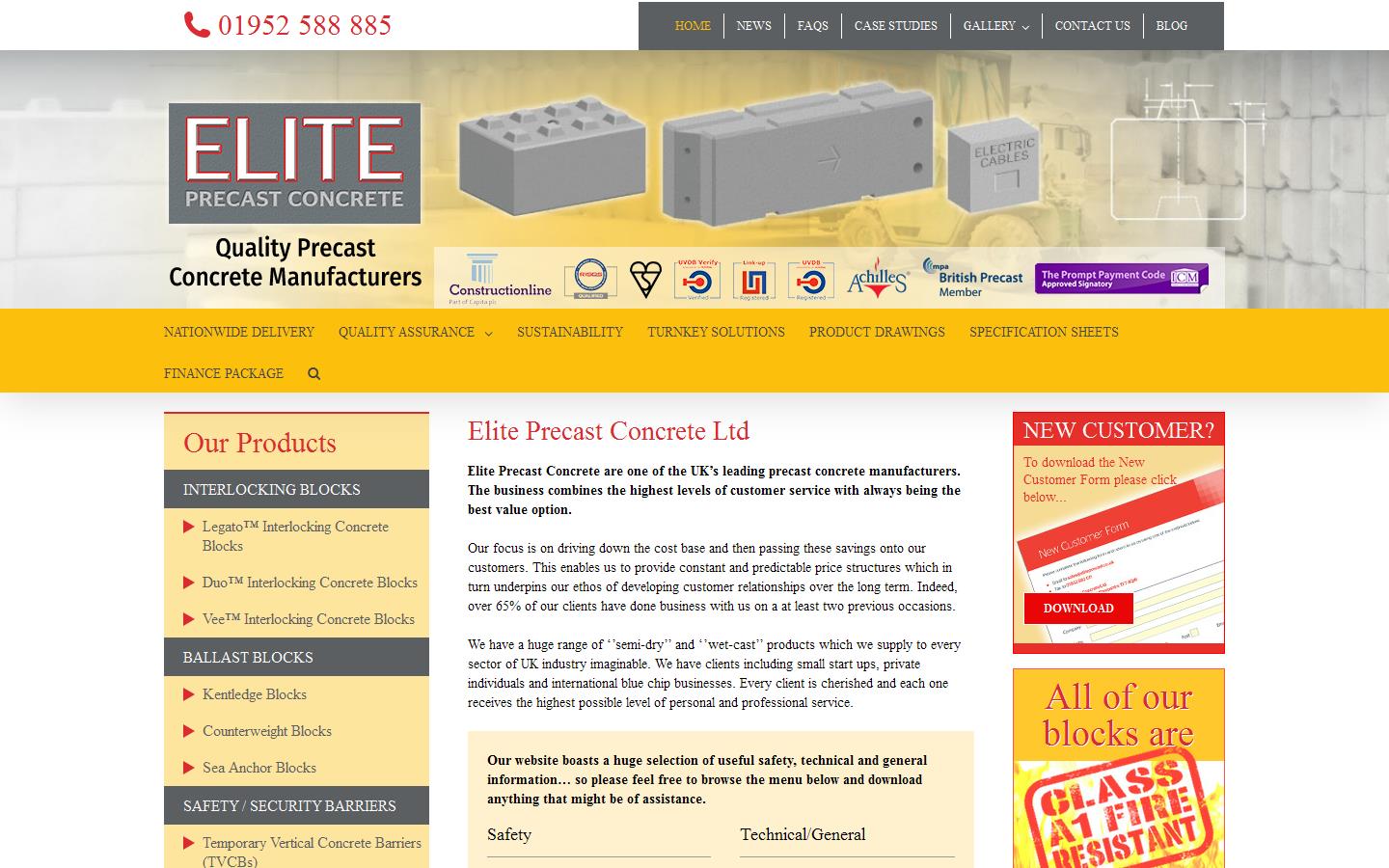 Elite Precast Concrete Ltd Website