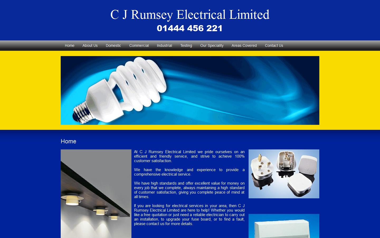 C J Rumsey Electrical Ltd Website