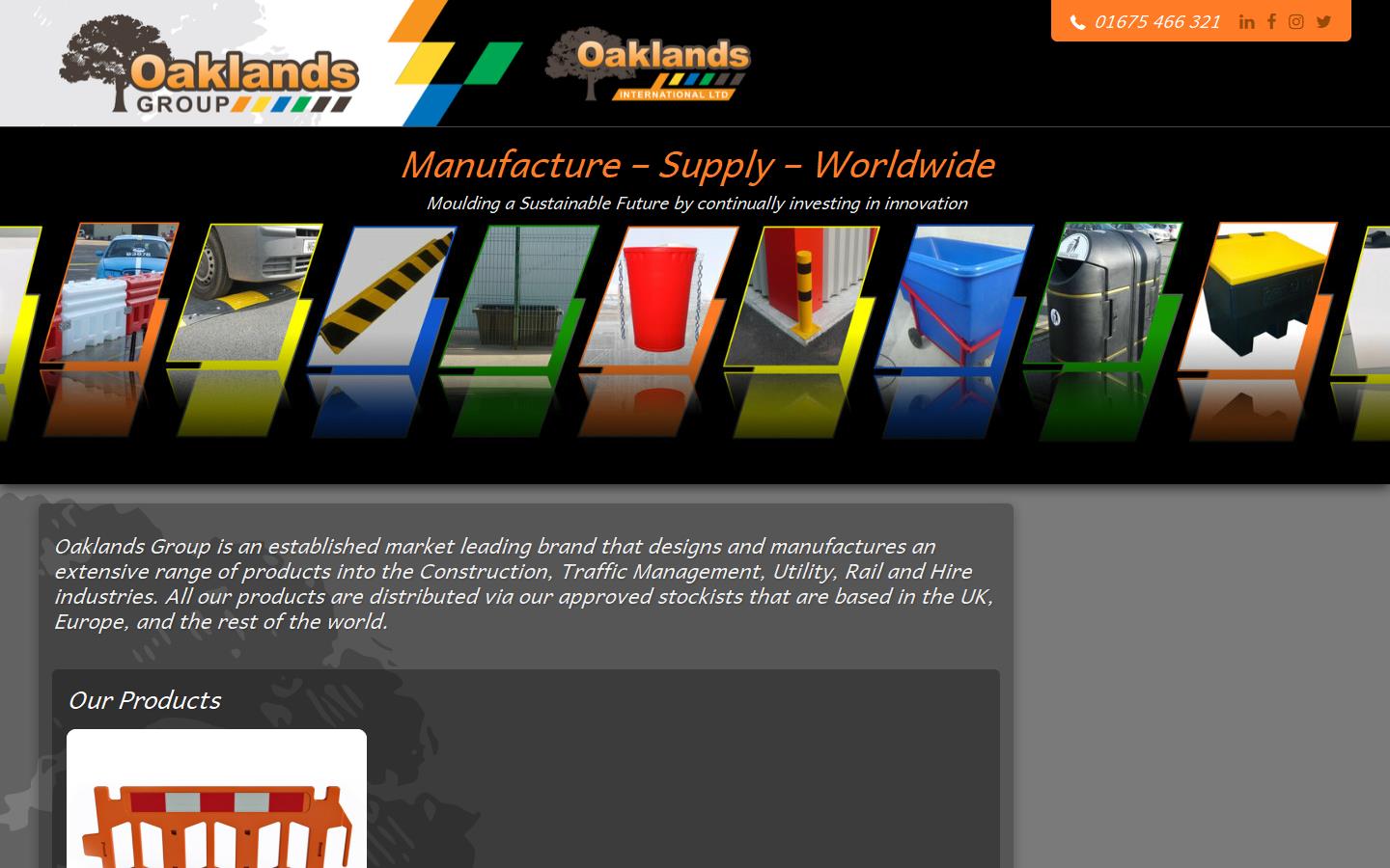 Oaklands Plastics Ltd Website