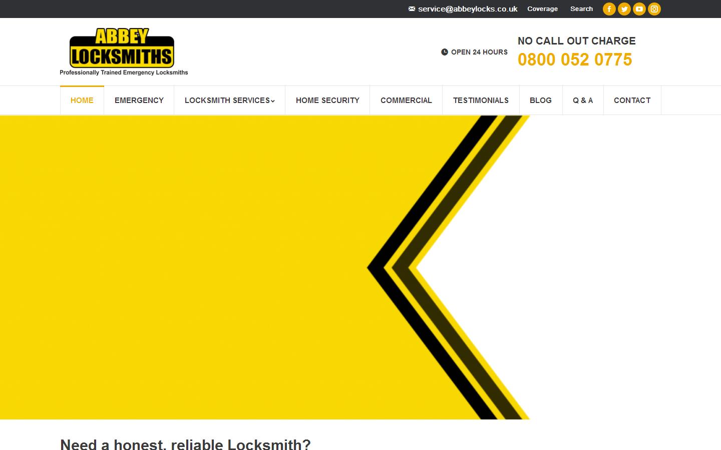 Abbey Locksmiths Website