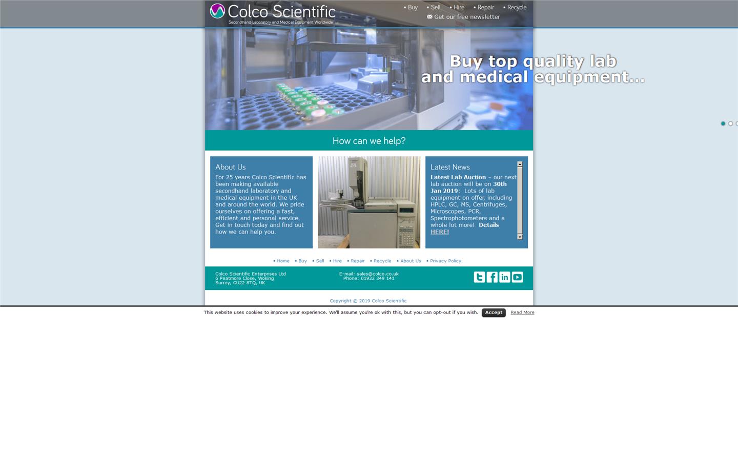 Colco Scientific Enterprises Ltd Website
