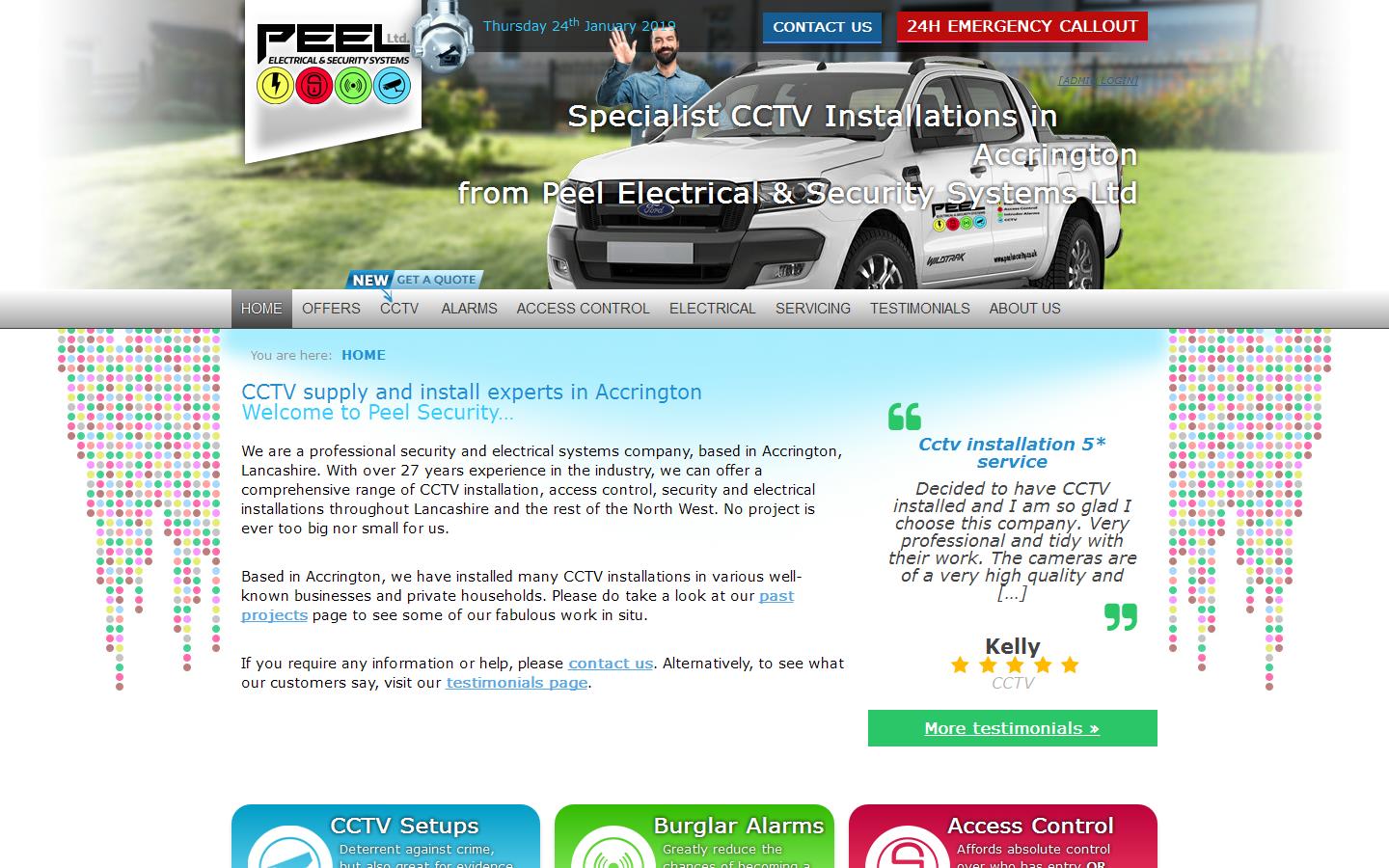 Peel Electrical & Security Systems Ltd Website