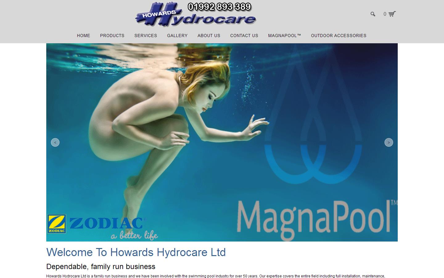 Howard''s Hydrocare Ltd Website