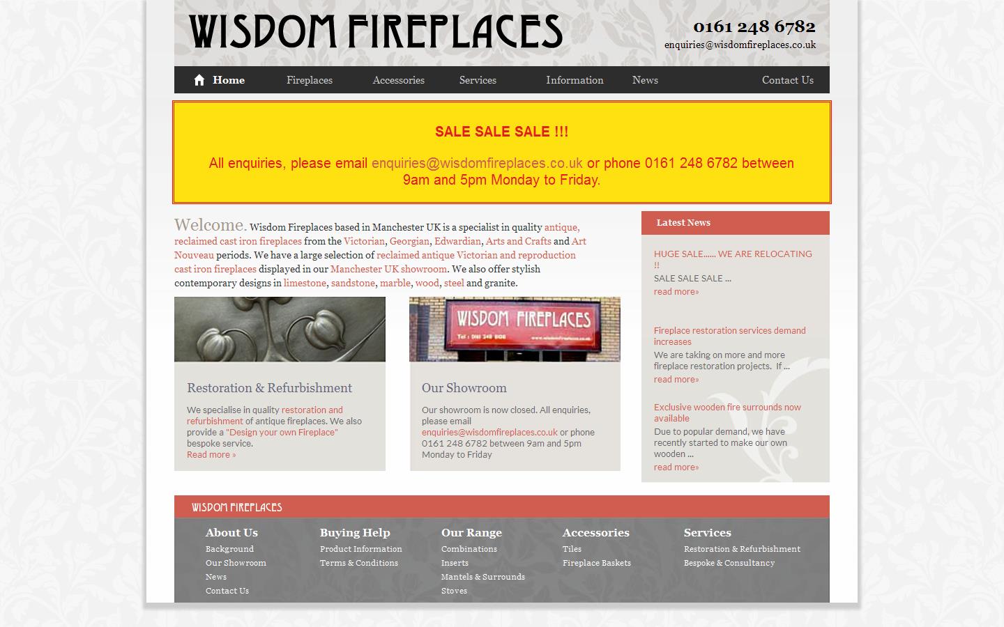 Wisdom Fireplaces Website