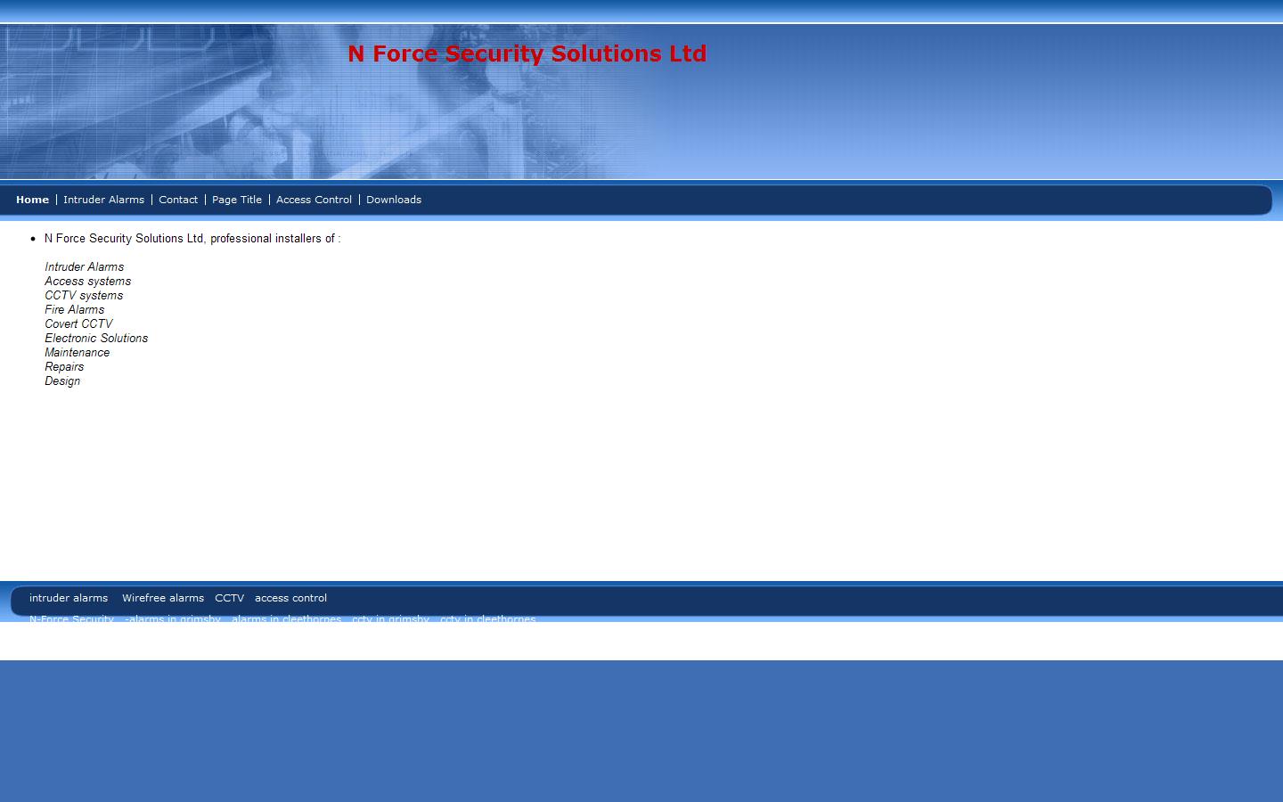 N-force Security Solutions Website