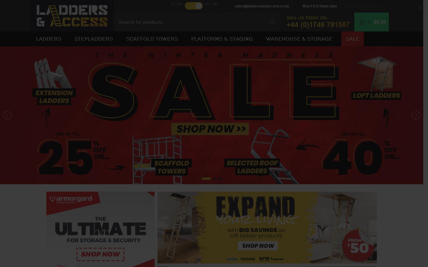 Ladders & Access Ltd Website
