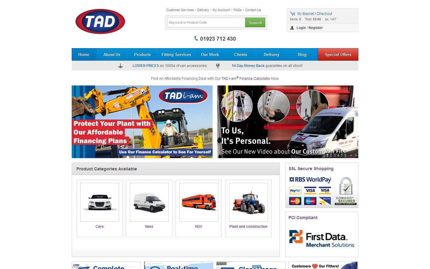 T A D Communications Ltd Website
