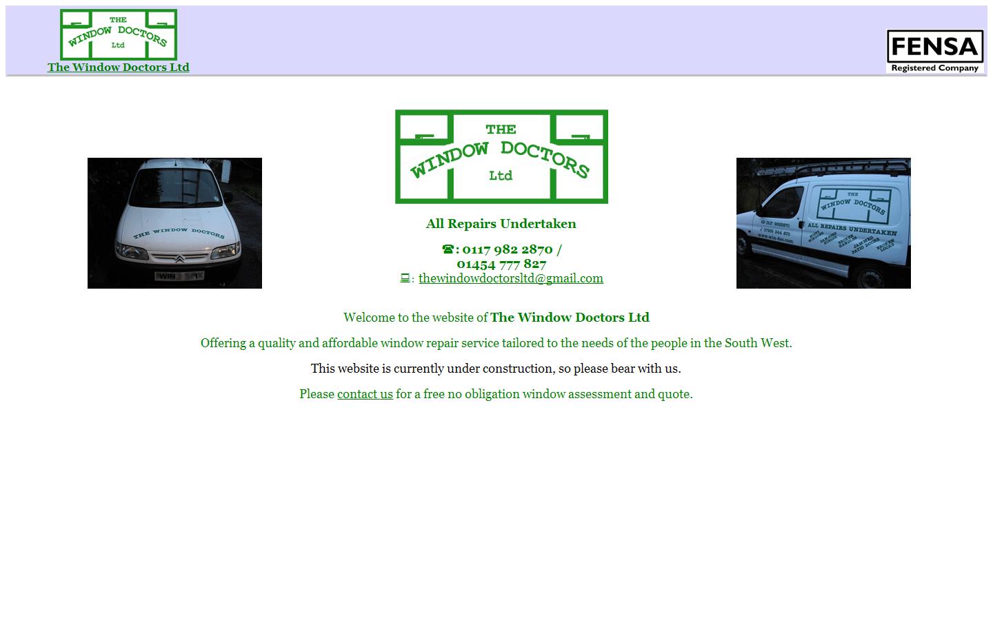 The Window Doctors Ltd Website