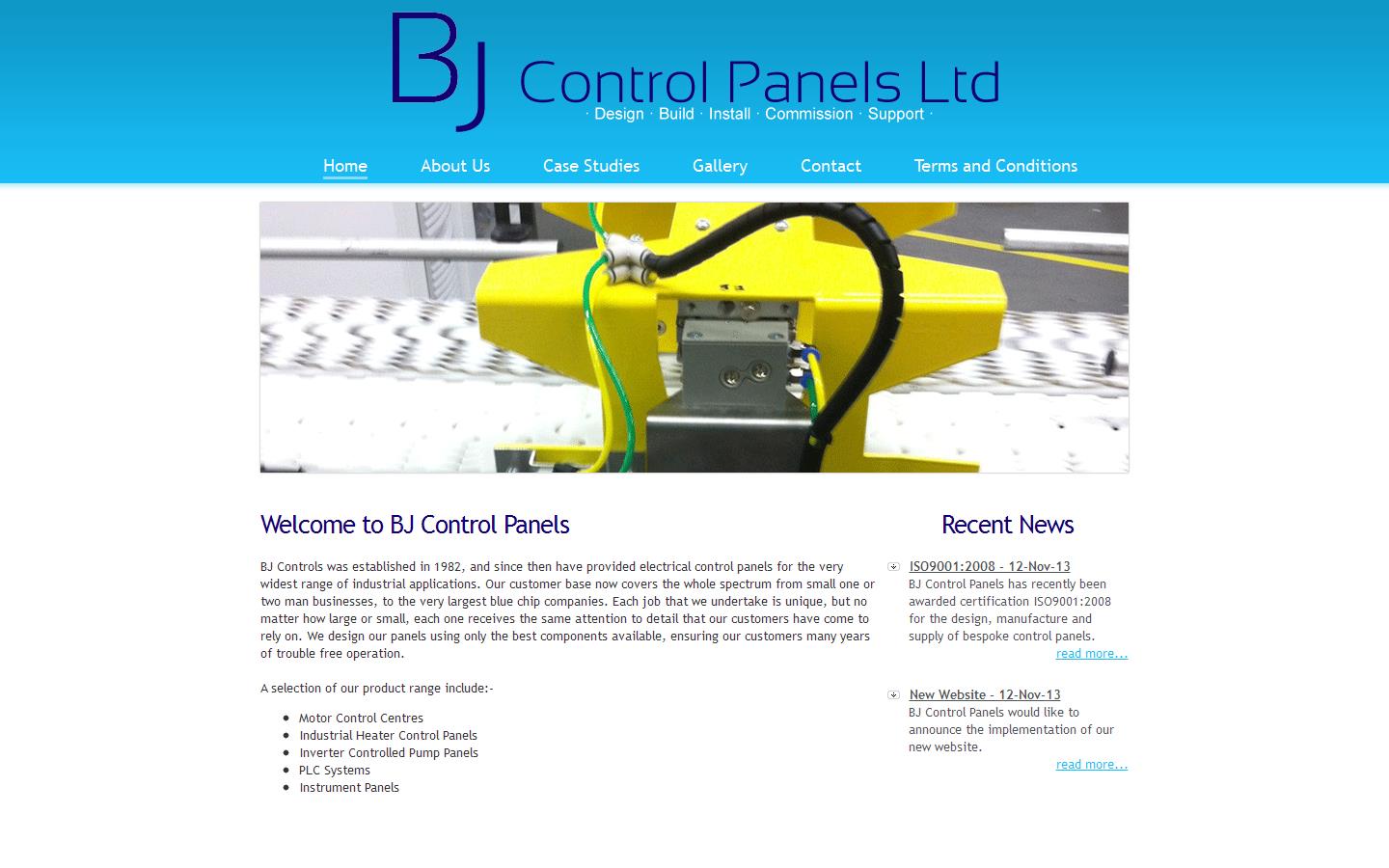 B J Control Panels Ltd Website