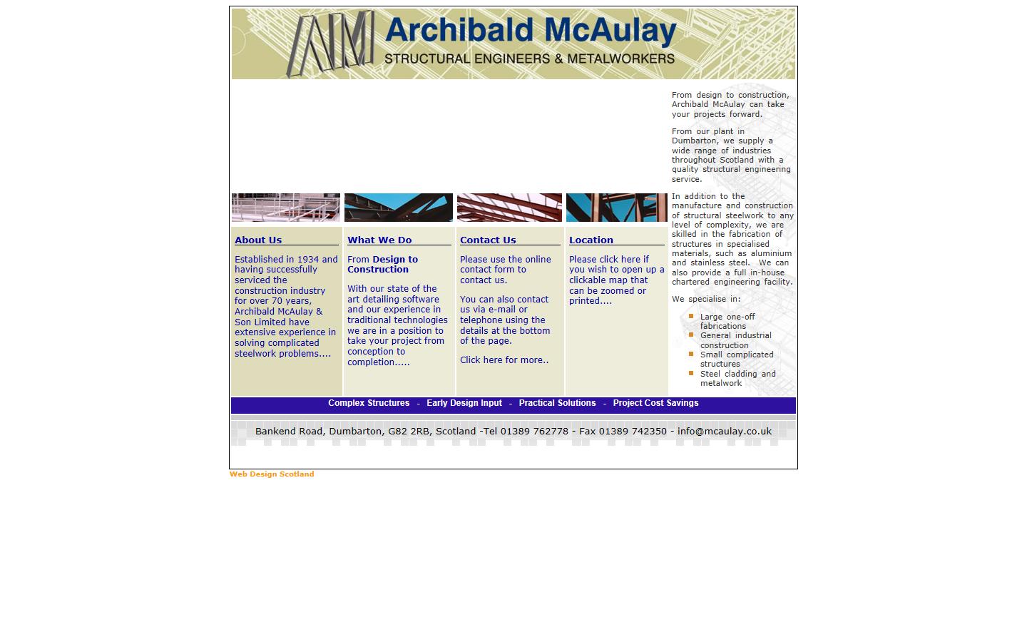 Archibald McAulay & Son Ltd Website