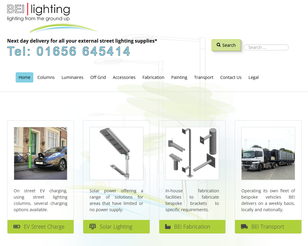 BEI Lighting Website