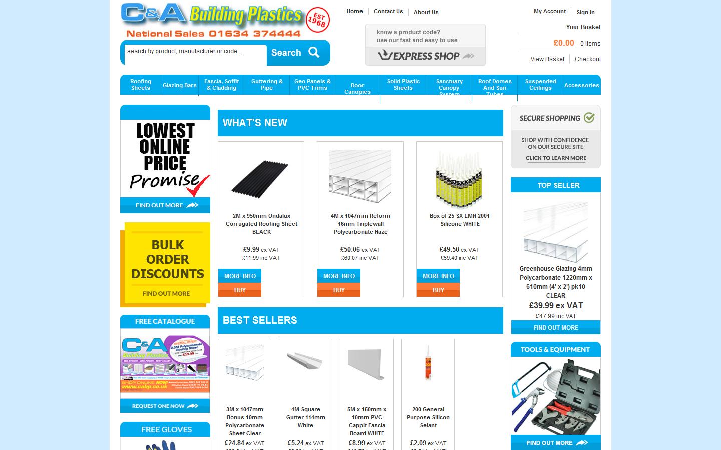 C & A Building Plastics Website