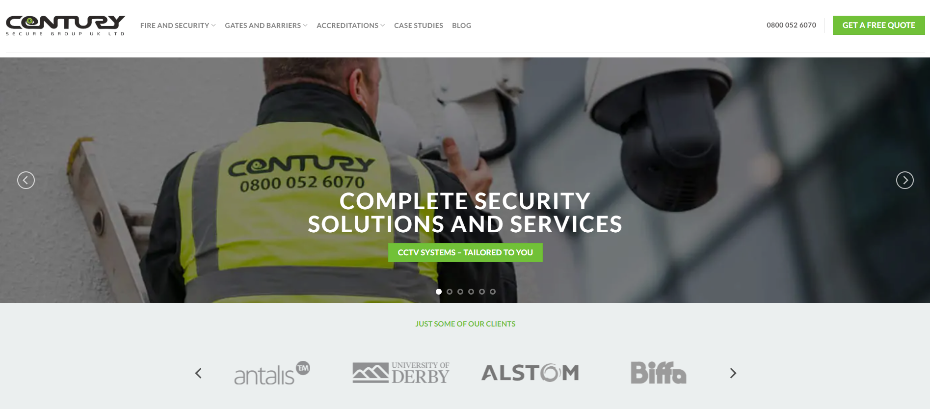 Century Fire & Security Website