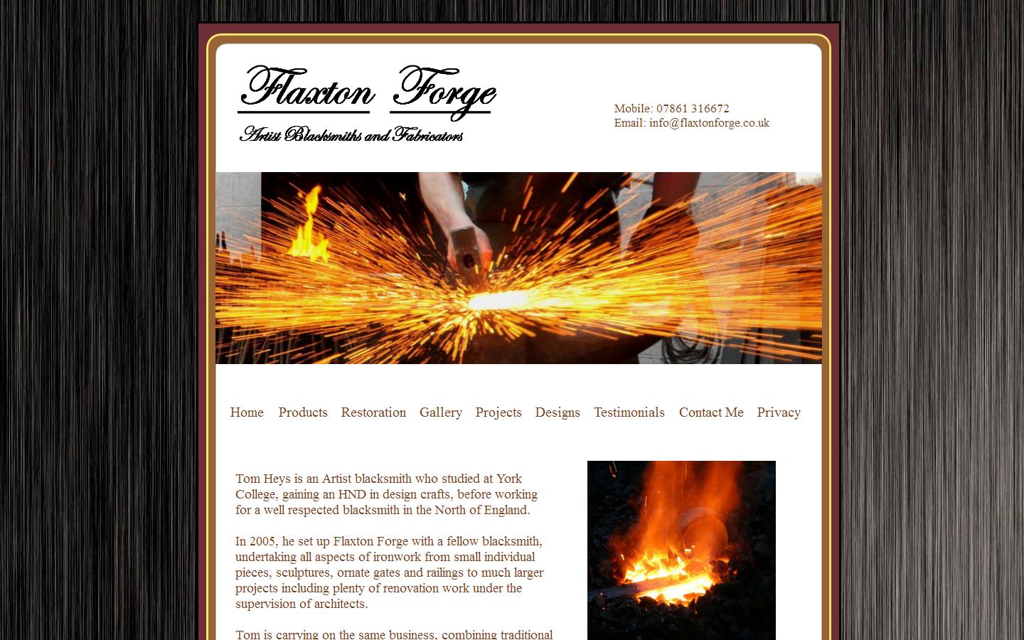 Flaxton Forge Website