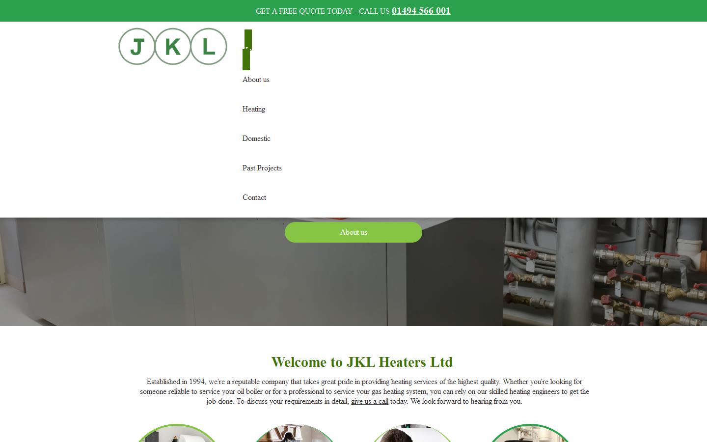J K L Heaters Ltd Website