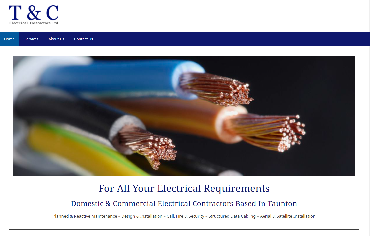 T & C Electrical Contractors Ltd Website