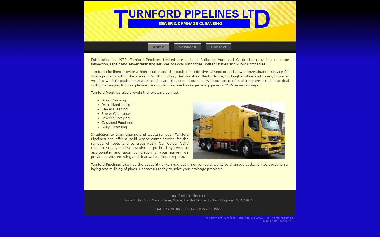 Turnford Pipelines Ltd Website