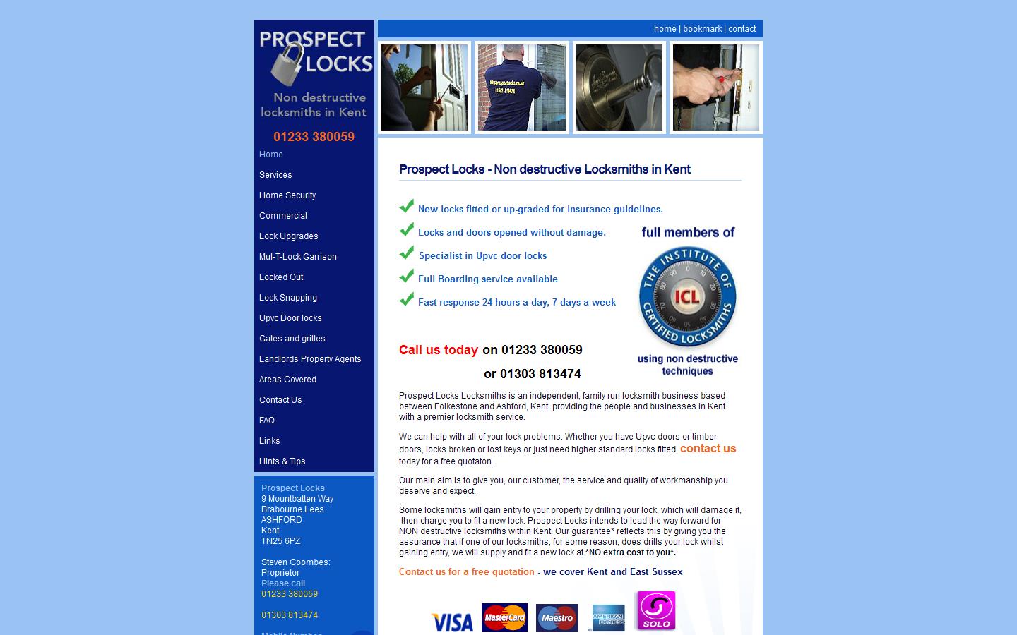 Prospect Locks Website
