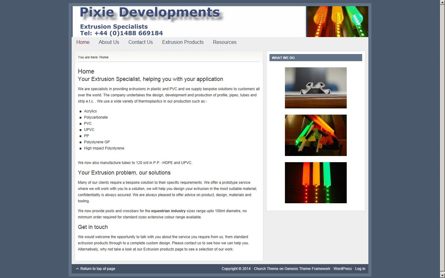 Pixie Developments Ltd Website