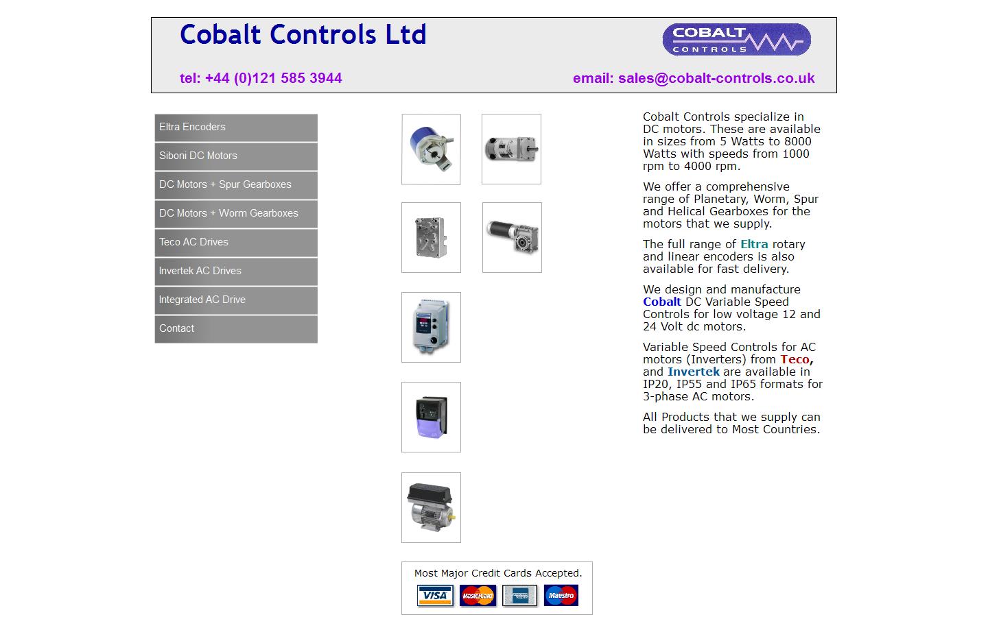 Cobalt Controls Ltd Website
