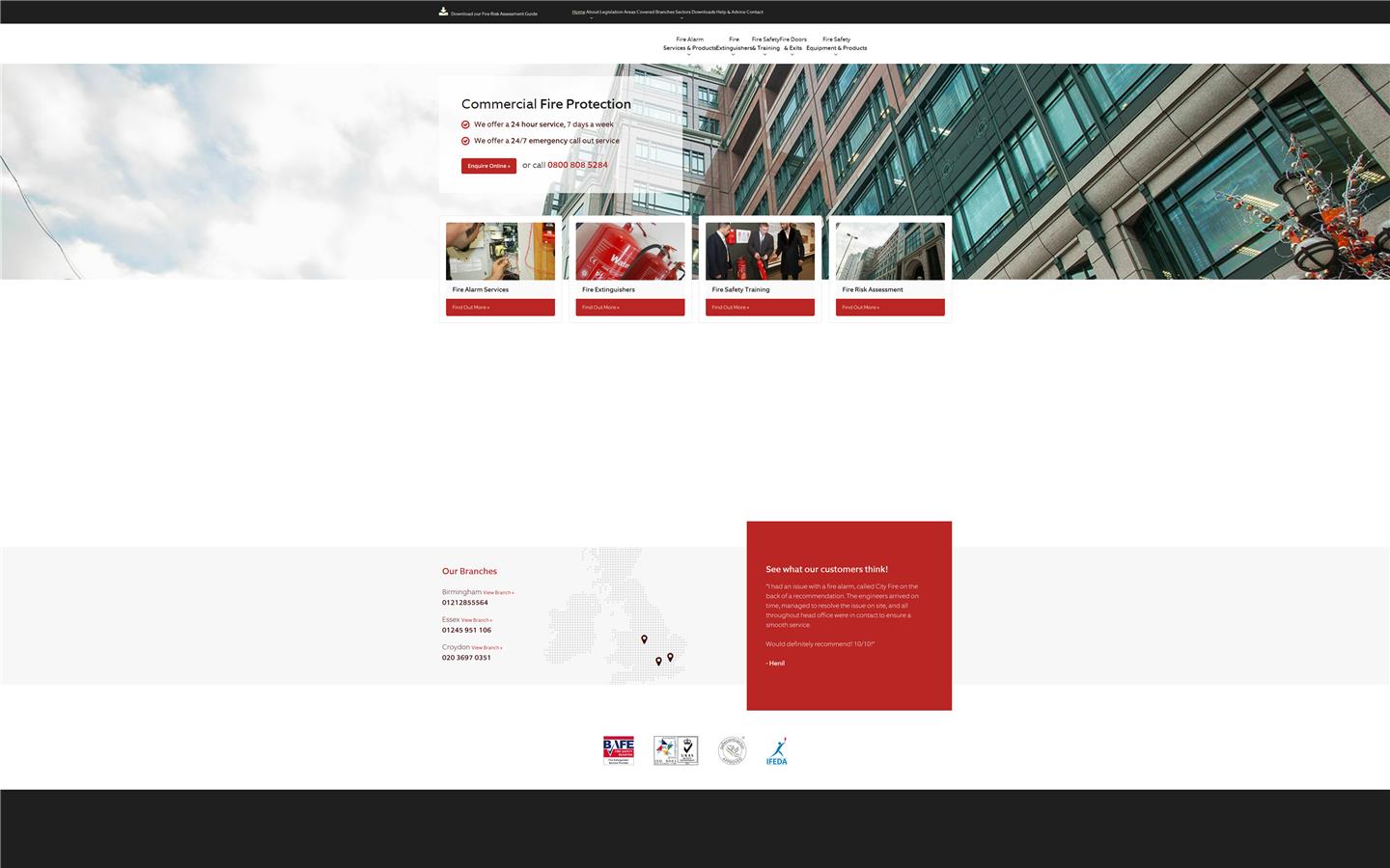 City Fire Protection Services & Maintenance Website